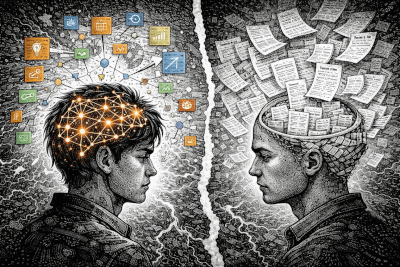 Visual Thinking vs Text Thinking: Cognitive Architectures Compared